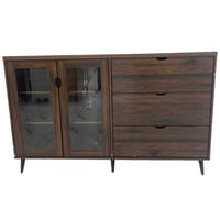 دولاب بوفية خشبي غامق