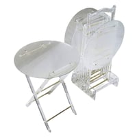 طقم طاولات خدمة اكرليك ذهبي