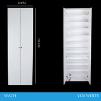 دولاب أبيض بابين