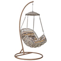 مرجيحة مع مخدة لون رمادي