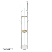 علاقة ملابس مع ارفف عدة الوان