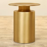 طاولة قهوة معدن ذهبي فاخر