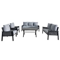 طقم جلسة خارجية اسود ورمادي