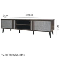 طاولة تلفزيون بني ورمادي 140و160و180و200 سم