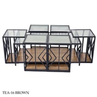 طقم طاولة زجاج عدة ألوان