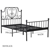 سرير حديد أسود 120و90سم