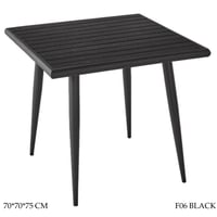 طاولة بتصميم مربع لون أسود مقاس 70 و80 سم
