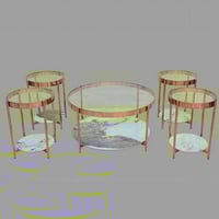 طقم طاولات بورسلان وقزاز