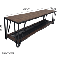 طاولة بلازما خشبي راتان 160و180 سم