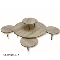 طقم طاولات ارضي وسط عدة الوان