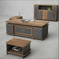 طقم مكتب جلد مع دولاب عدة الوان ومقاسات