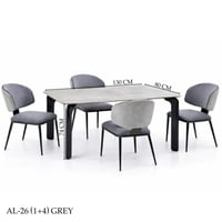 طقم طاولة طعام رخام 4و6 كراسي عدة ألوان