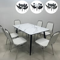 طقم طاولة طعام 6 كراسي عدة ألوان