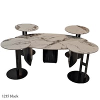 طقم طاولات ستيل بورسلان عدة ألوان