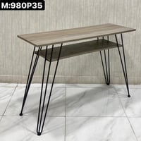 طاولة مدخل خشب بأرجل حديد عدة ألوان