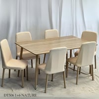 طقم طاولة طعام 4و6 كراسي بيج