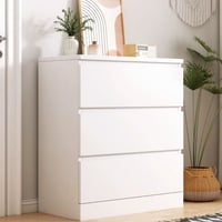 دولاب خشب أبيض 3 أدراج