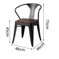 طقم طاولة و4 كراسي خشب وحديد 80 سم