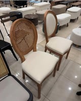 طقم 2 كراسي خشب راتان