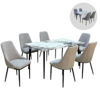 طقم طاولات طعام رخام 6و4كراسي عدة الوان