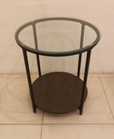 طاولة خدمة زجاج لون كوفي