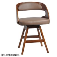 كرسي جلد مع خشب فخم عدة ألوان