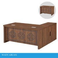 طقم مكتب مع سكرتاريه لون جملي عدة مقاسات