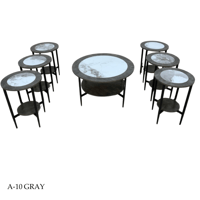 طقم طاولات سيراميك عدة الوان