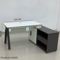 مكتب مع سكرتاريه ابيض 120و140سم