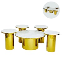 طاوله ستيل ورخام دائري ومربع