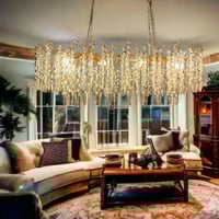 ثريا ستيل ذهبي مستطيل