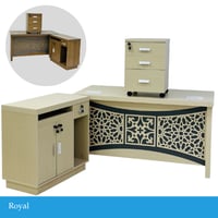 طقم مكتب مع سكرتارية 140 سم عدة ألوان