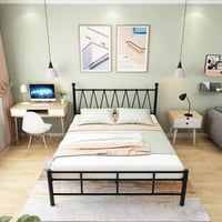 سرير حديد اسود 140×200