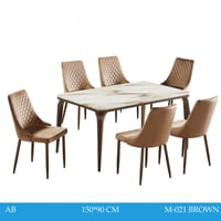 طقم طاولة طعام بني 4و6 كراسي