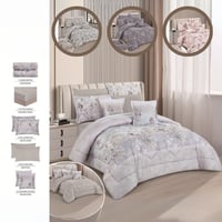 طقم مفرش نفرين 8قطع عدة الوان