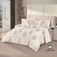 طقم مفرش نفرين قطن عدة الوان