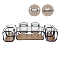 طقم طاولات زجاج عدة ألوان