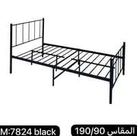 سرير أبيض فخم مقاس 120*190 سم