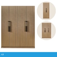 دولاب ملابس خشبي غامق عدة مقاسات