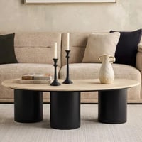 طاولة وسط خدمة مودرن لون أسود