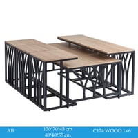 طقم طاولات خشب عدة ألوان