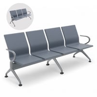 كرسي انتظار اسود ثلاثي ورباعي رصاصي جودة