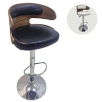 كرسي بار جلد ظهر خشب عدة الوان