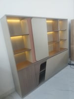 طقم مكتب مع دولاب وطاوله عدة مقاسات