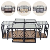 طقم طاولة زجاج عدة ألوان