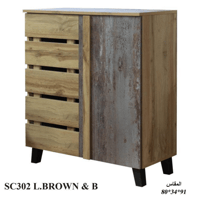 دولاب مقاس 120و80 سم بني فاتح