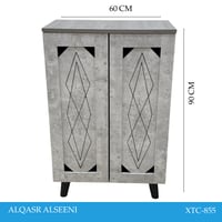 دولاب بابين وثلاث ابواب لون رمادي