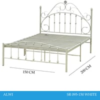 سرير عدة مقاسات لون أبيض