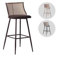 كرسي بار راتان عدة الوان