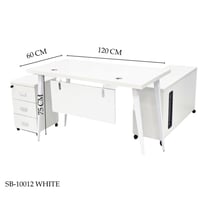 طقم مكاتب مع سكرتاريه وادراج 120و140 سم عدة الوان